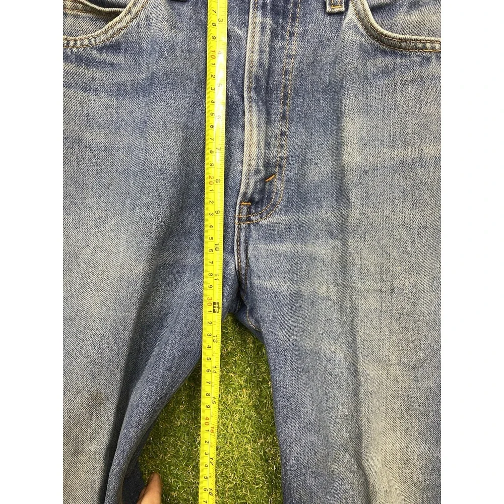Vintage 516 Levis Bootcut Flared Jeans Mens 34x30 Medium-Wash Chain-Stitch 90s